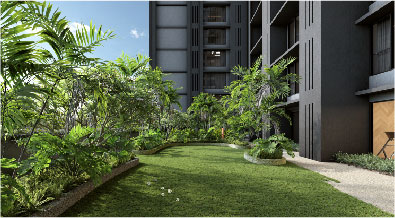 Interactive green spaces of raheja park west project in santacruz west