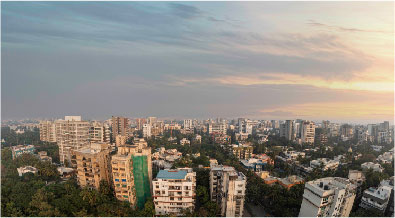 Stunning eastern cityscape view of raheja park west project in santacruz west