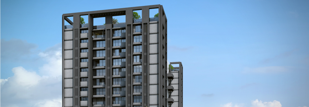 West elevation of raheja park west project in santacruz west