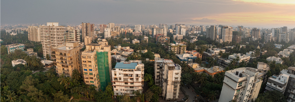 Stunning eastern cityscape view of raheja park west project in santacruz west